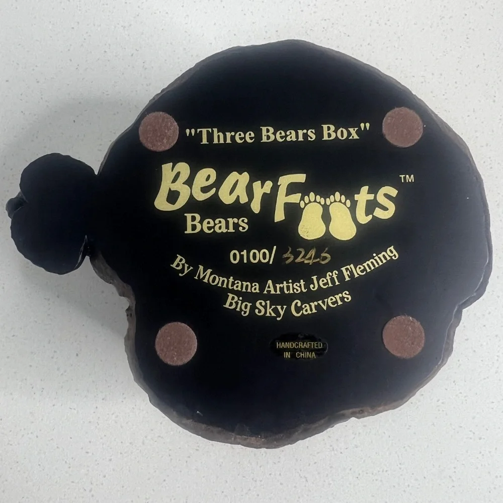 BearFoots Three Bears Box by Jeff Fleming Big Sky Carvers - Picture 10 of 10